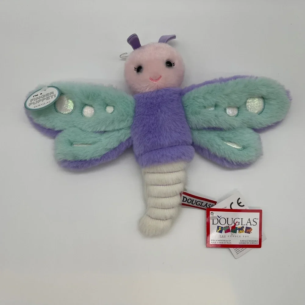 Douglas Dylan Dragonfly- Finger Puppet Plush Stuffed Animal, 11
